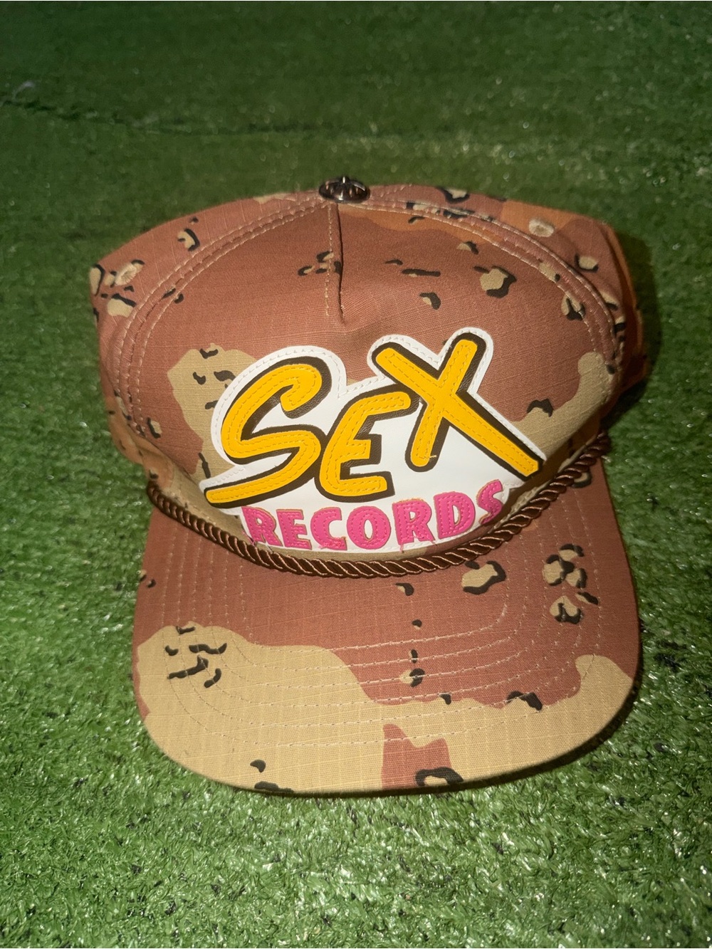 Sex Records Camo Trucker Hat - Brown